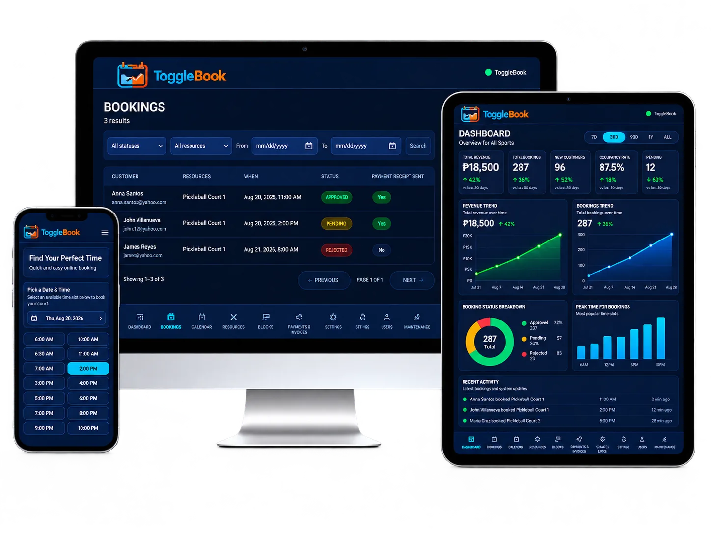 ToggleBook on desktop, tablet, and mobile